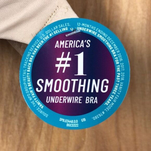 VANITY FAIR Beauty Back Full Figure Underwire Bra 42DD (42E) 76380 Neutral NWT - Picture 7 of 8